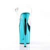 Pleaser - FLAMINGO808 Sandale à bride à la cheville, Pole dance chaussures - Chaussures de pole dance - Bleu/Transparent Product image